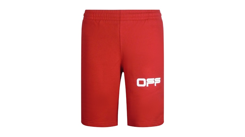 OFF-WHITE Airport Tape Design Red Shorts Red