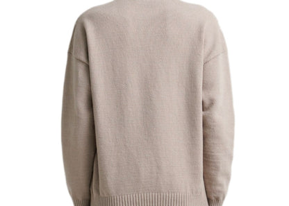 OFF-WHITE Allover Logo Sweaters Beige/White