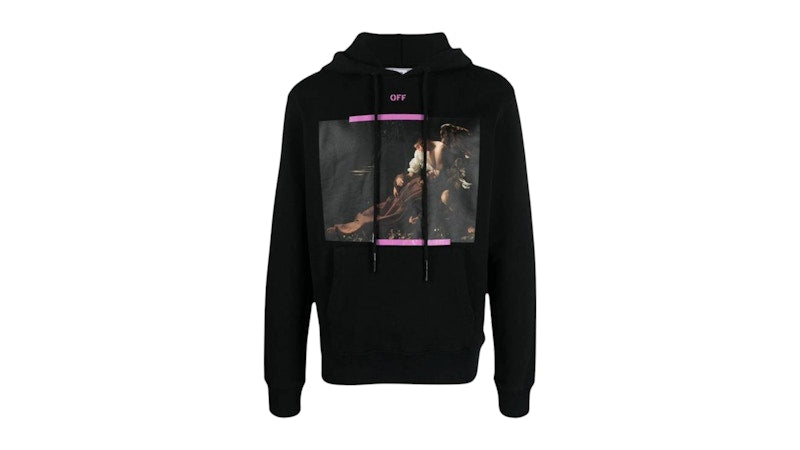 OFF-WHITE Arrow Caravaggio St Fran Slim Fit Hoodie Black