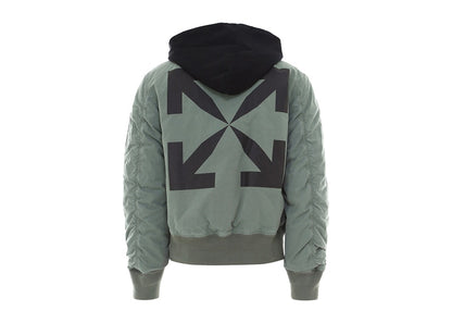 OFF-WHITE Arrow Vintage Bomber Jacket Hedge Green/Black