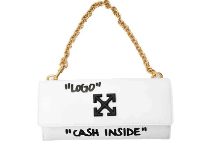 Off-White Arrows Motif Chain Purse White