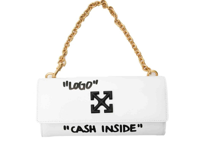 Off-White Arrows Motif Chain Purse White
