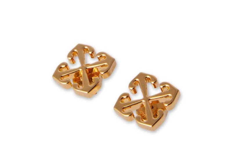 Off-White Arrows Stud Earrings Gold