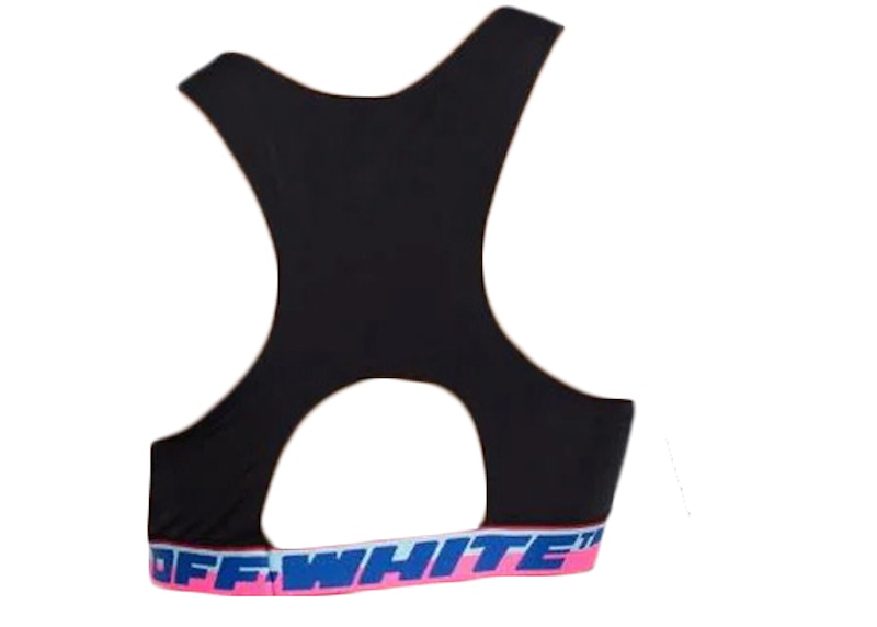 OFF-WHITE Athleisure Logo Bra Top Black/Blue/Pink