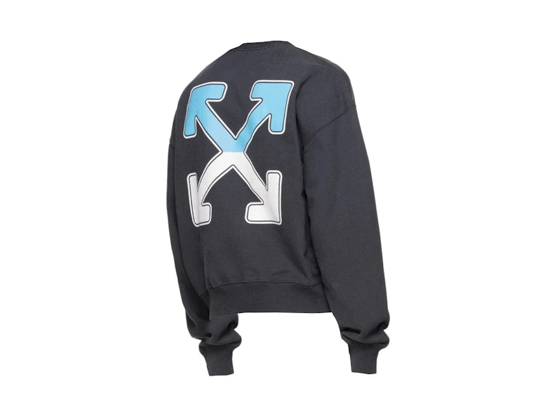 OFF-WHITE Between Arrow Oversized Crewneck Outerspace/White