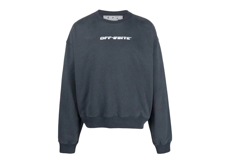 OFF-WHITE Between Arrow Oversized Crewneck Outerspace/White