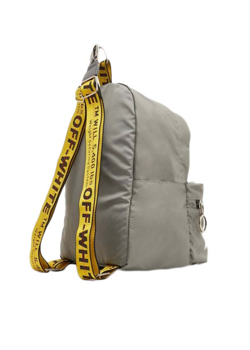 Off-White Binder Nylon Mini Backpack Grey