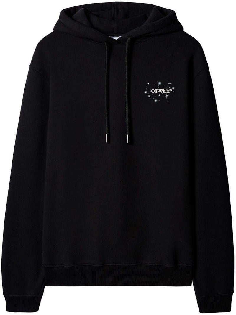 OFF-WHITE Bling Star Arrow-Motif Cotton Hoodie Black