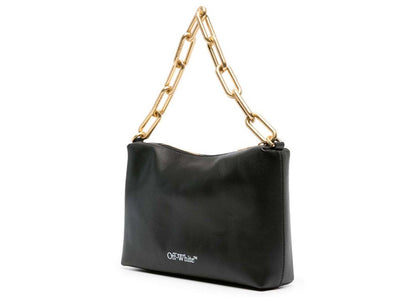 Off-White Block Pouch Leather Shoulder Bag Black