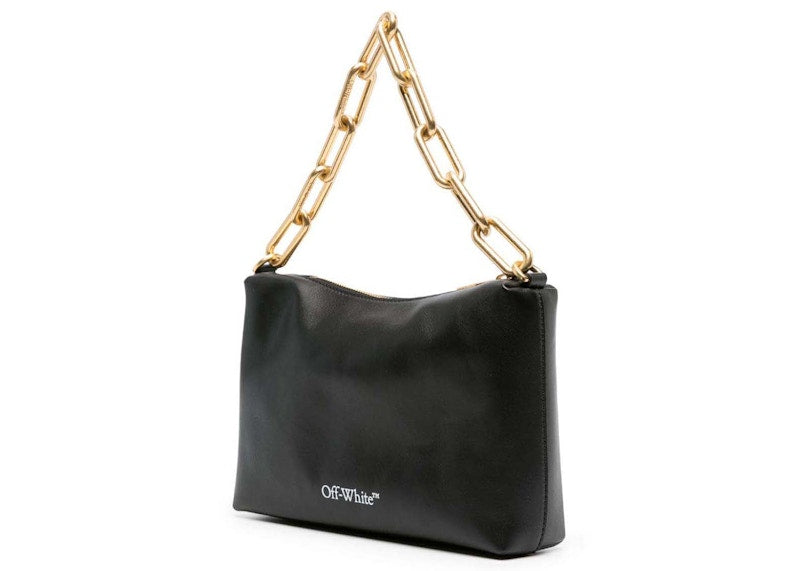 Off-White Block Pouch Leather Shoulder Bag Black