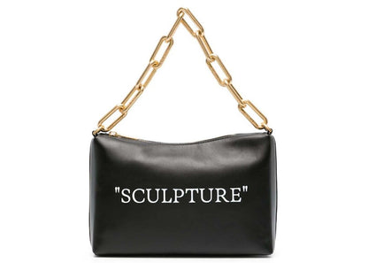 Off-White Block Pouch Leather Shoulder Bag Black