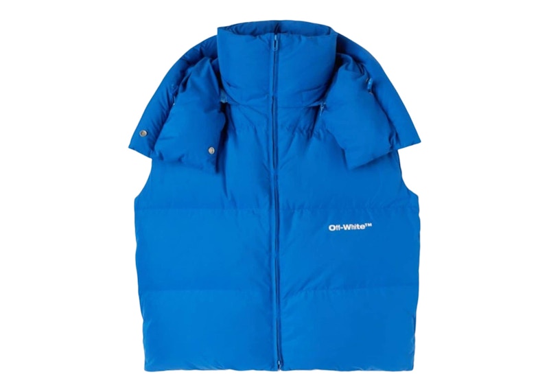 OFF-WHITE Bounce Down-Feather Hooded Jacket Blue