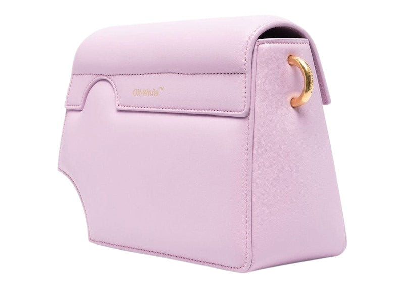 Off-White Burrow 24 Logo Print Shoulder Bag Lilac