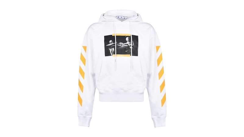 OFF-WHITE Carav Painting Over Hoodie White