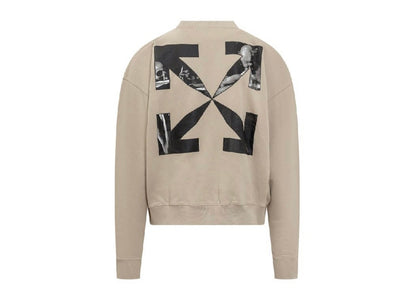OFF-WHITE Caravag Arrow Over Crewneck Sweatshirt Sand Beige