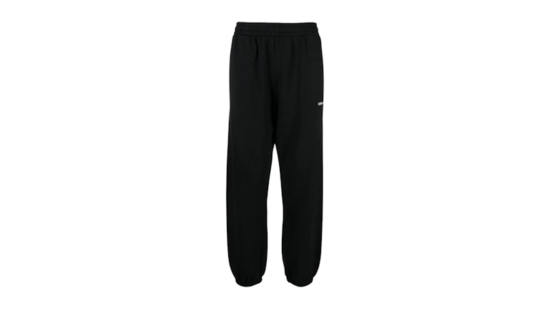 OFF-WHITE Caravag Diag Design Slim Cuffed Sweatpants Black