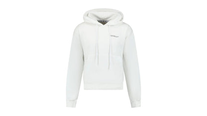 OFF-WHITE Caravaggio Crowing Design Oversized Hoodie White