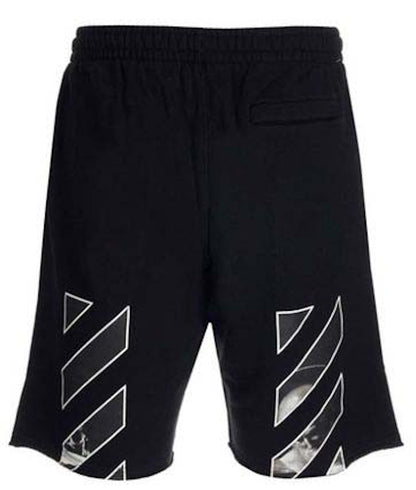OFF-WHITE Caravaggio Diag Sweatshorts Black/White