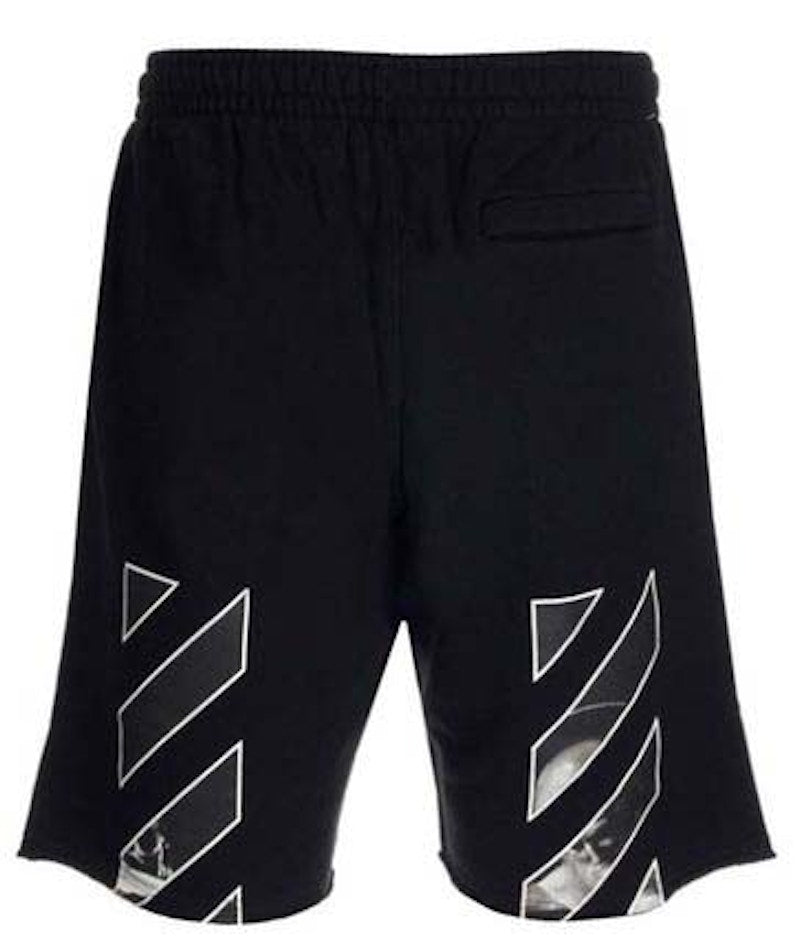 OFF-WHITE Caravaggio Diag Sweatshorts Black/White