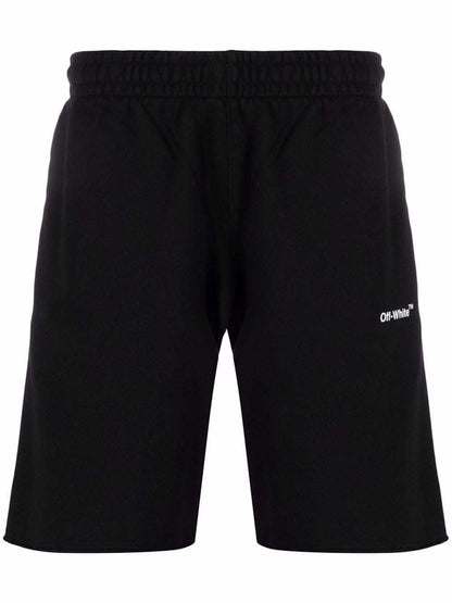 OFF-WHITE Caravaggio Diag Sweatshorts Black/White