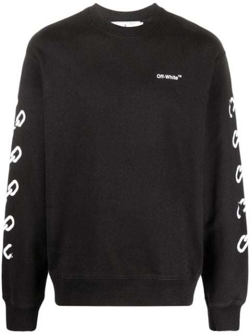 OFF-WHITE Chain ARR Slim Crewneck Black/White