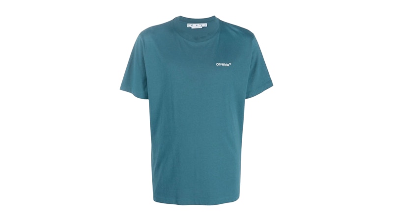 OFF-WHITE Chain Arrow Design Slim Fit Duck T-Shirt Green