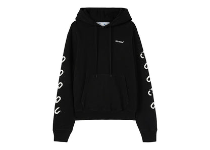 OFF-WHITE Chain Arrow Slim Hoodie Black/White