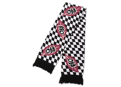 OFF-WHITE Checker Leaf Scarf Black White