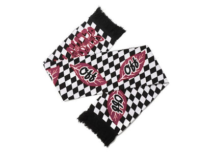 OFF-WHITE Checker Leaf Scarf Black White