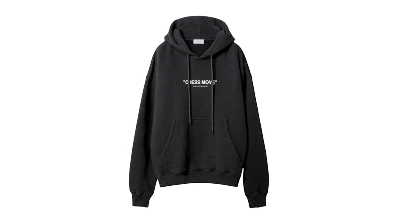 OFF-WHITE Chess Move Hoodie Black