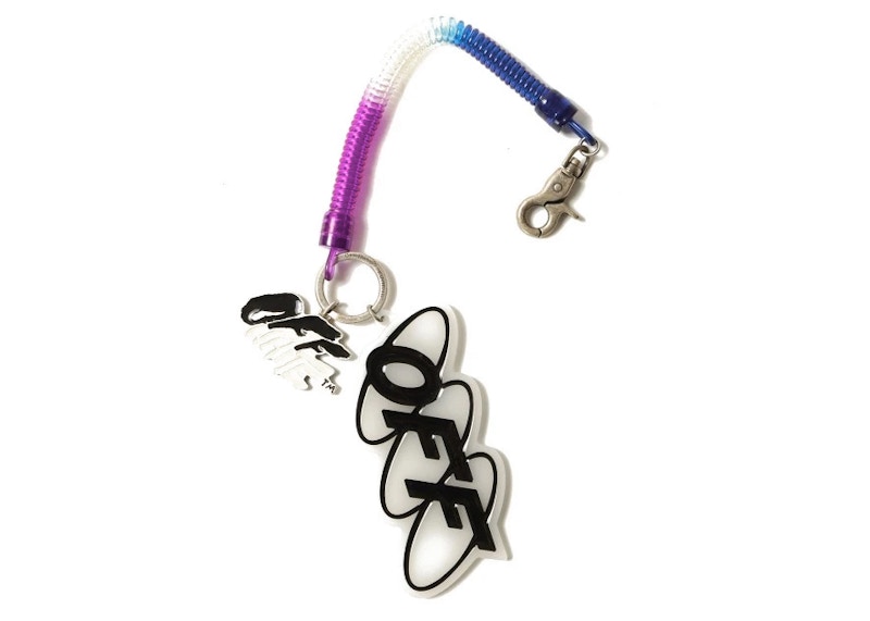 OFF-WHITE Circle Bungee Keyring Violet