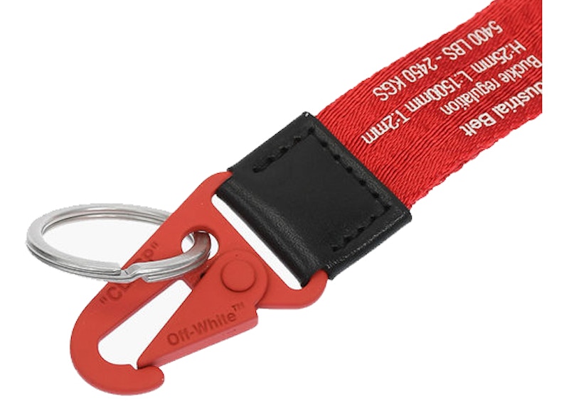 OFF-WHITE Classic Industrial Necklace Keychain Red