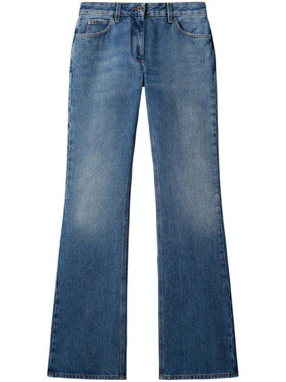 OFF-WHITE Cotton Flared Jeans Blue