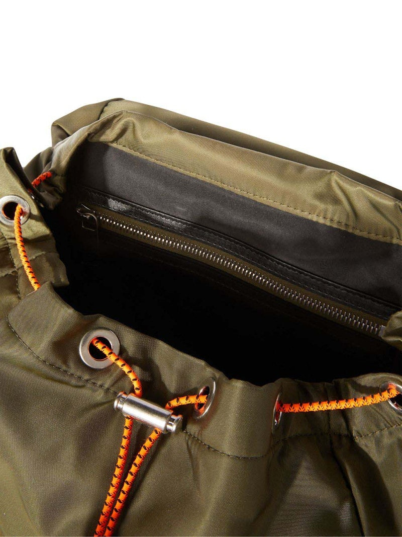 Off-White Courrie Flap Drawstring Backpack Moss Green/Multicolor