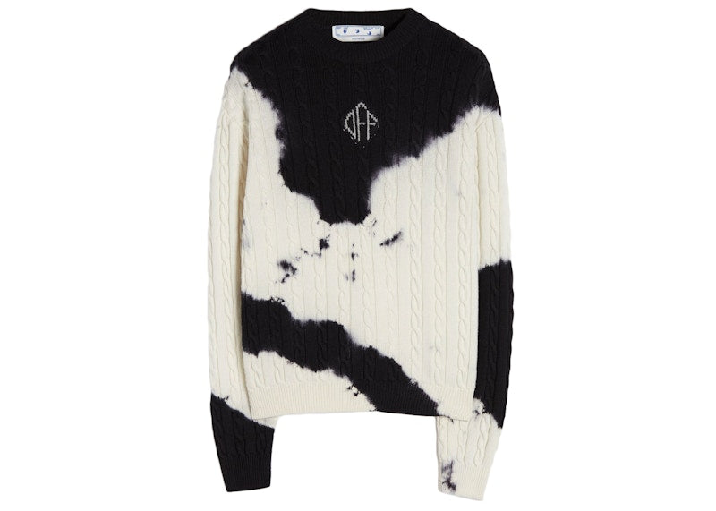 OFF-WHITE Crazy Tie-Dye Sweater Black/White