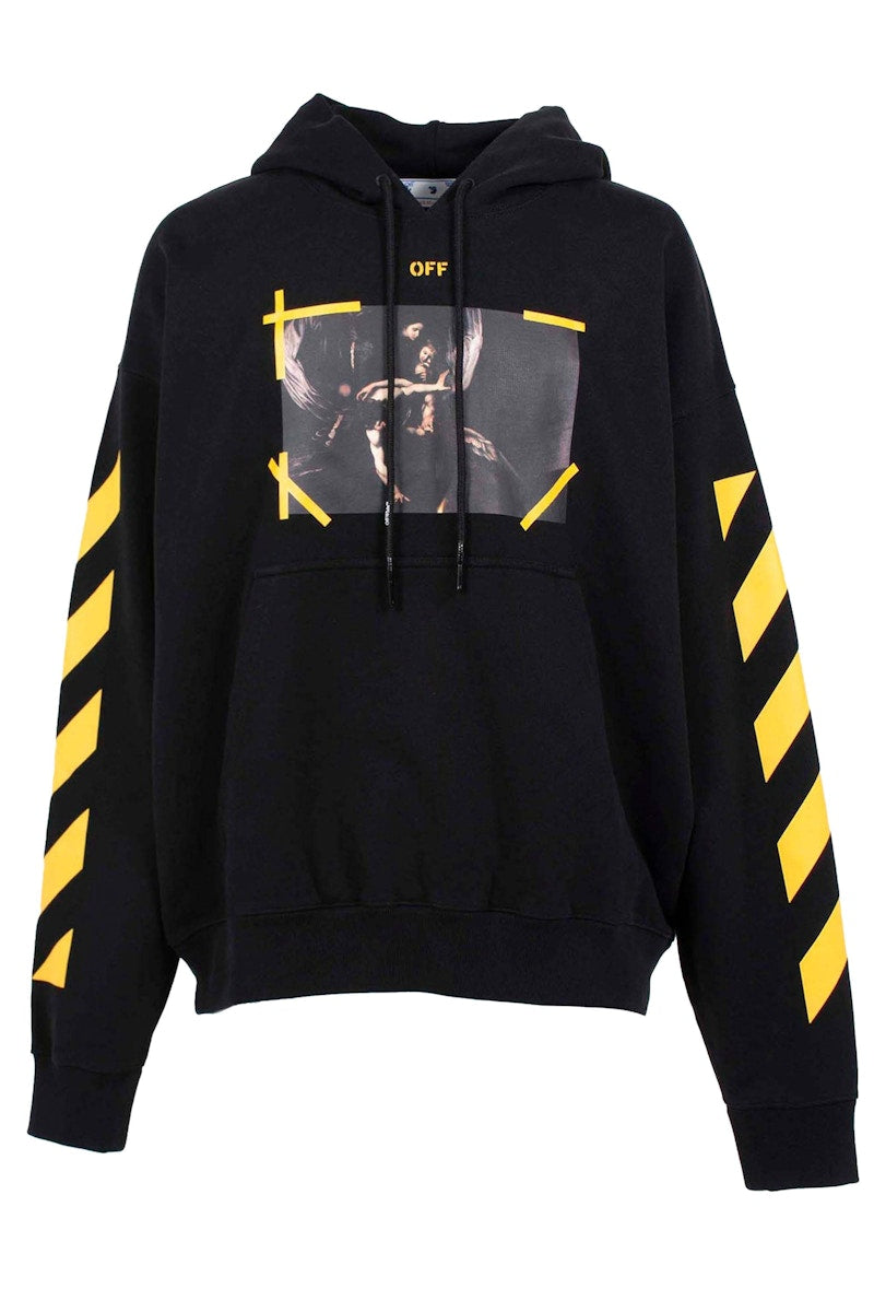 OFF-WHITE Diag Arrow Carav Mercy Skate Hoodie Black/White