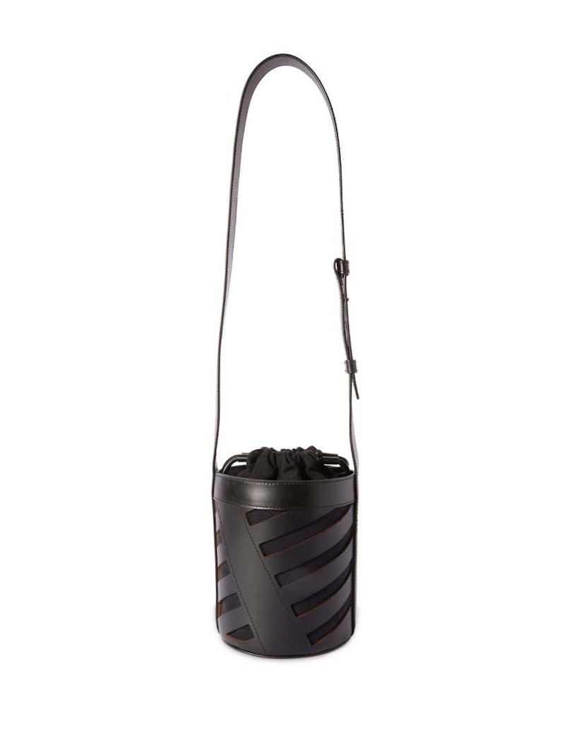 Off-White Diag Cut-Out Bucket Bag Black