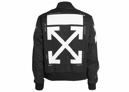 OFF-WHITE Diag Logo Bomber Jacket Black