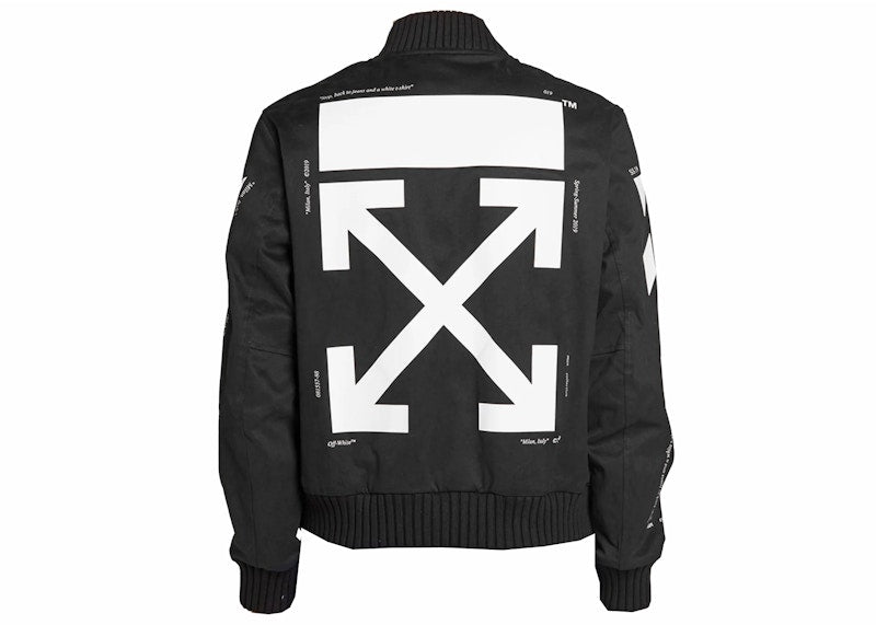 OFF-WHITE Diag Logo Bomber Jacket Black