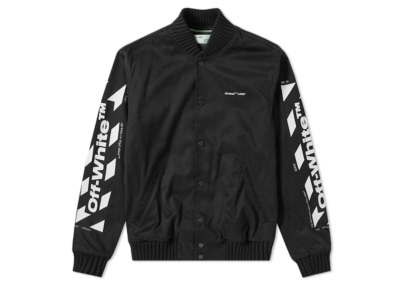 OFF-WHITE Diag Logo Bomber Jacket Black