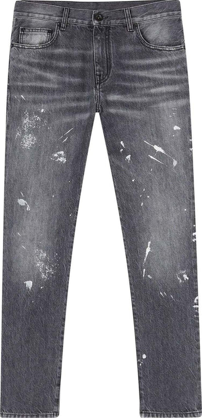OFF-WHITE Diag Outline Paint Skinny Jean Vintage Grey/White