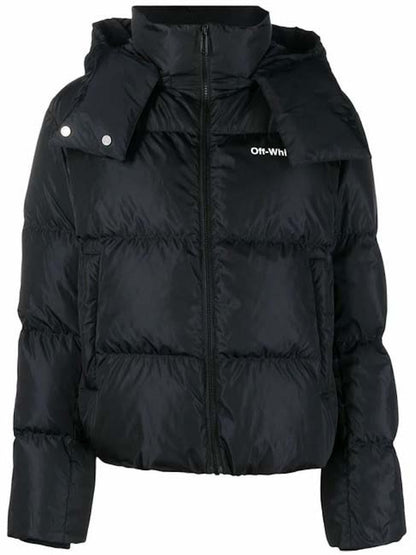 OFF-WHITE Diag Regular Puffer Jacket Black/White