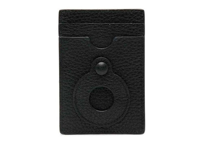 Off-White Diag-Stripe Leather Card Holder Black