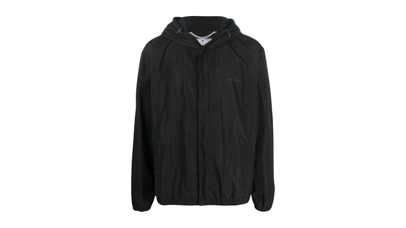 OFF-WHITE Diag Tab Windbreaker Jacket Black