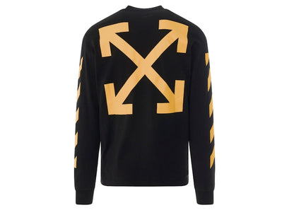 OFF-WHITE Diagonal Arrow Caravaggio Ann Skate L/S Tee Black/Yellow