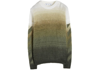 OFF-WHITE Diagonal Brushed Sweater Green