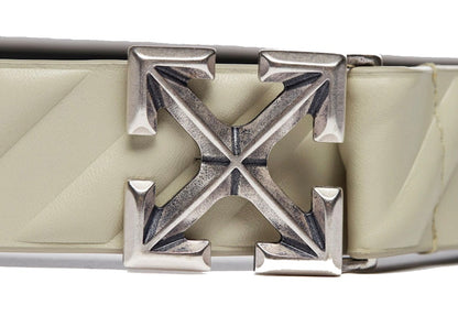 OFF-WHITE Diagonals Belt (FW21) Beige/Silver