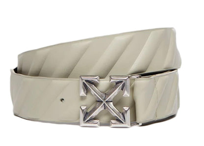 OFF-WHITE Diagonals Belt (FW21) Beige/Silver
