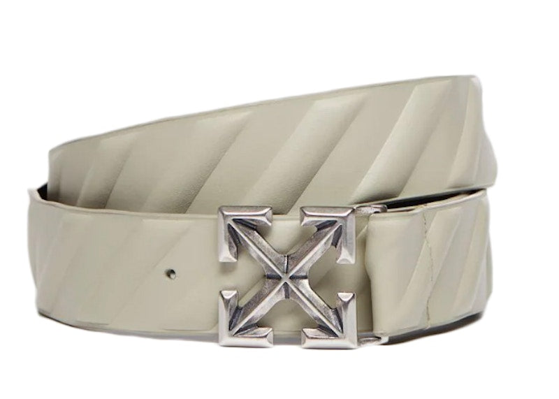 OFF-WHITE Diagonals Belt (FW21) Beige/Silver