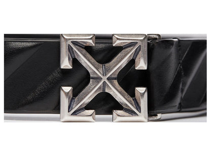 OFF-WHITE Diagonals Belt (FW21) Black/Silver
